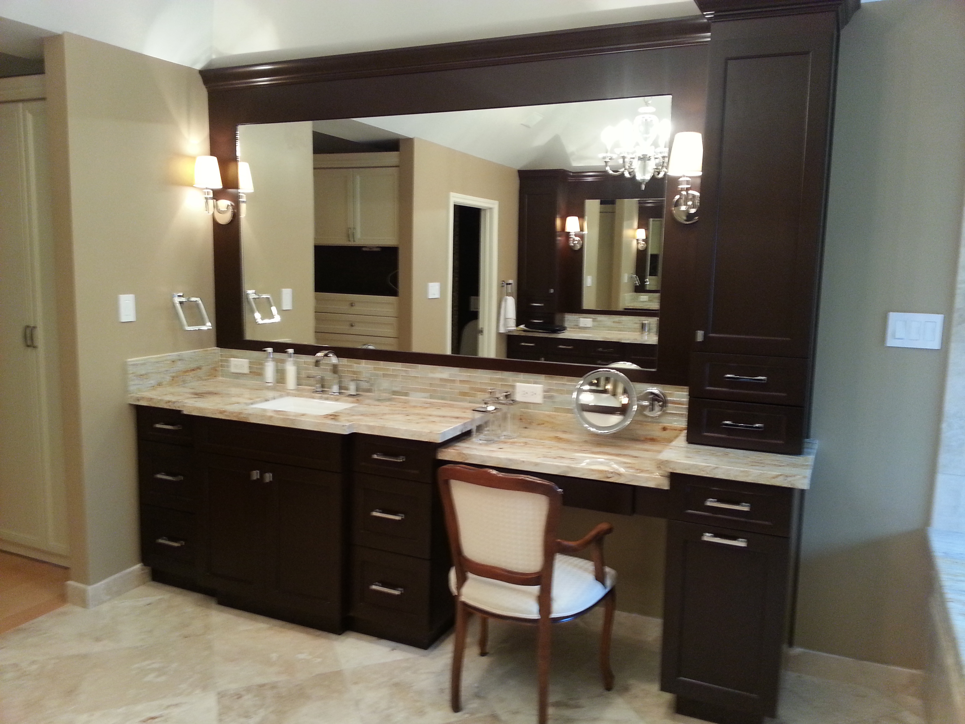 her custom bathroom vanity